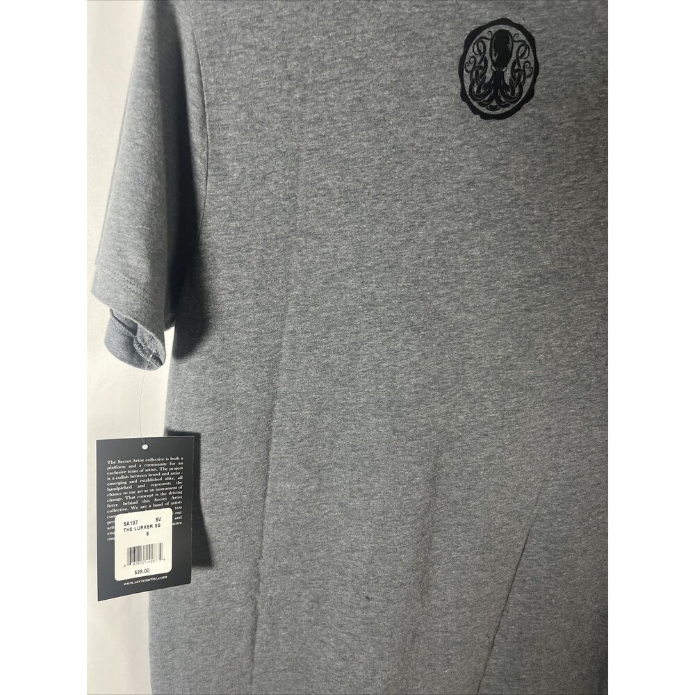 Secret Artist Collective Octopus And Anchor Design Gray T-shirt Size S Tatoo - Picture 8 of 11